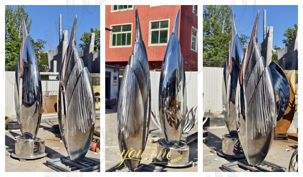 different angle of metal sculpture art for outside
