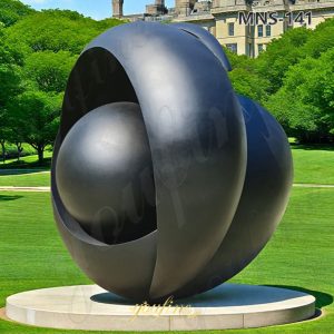large black metal sculpture