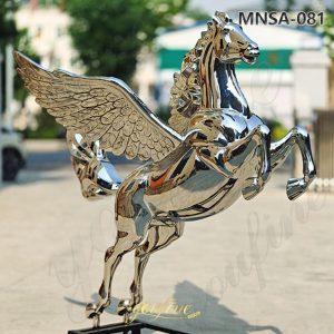 large metal pegasus statue