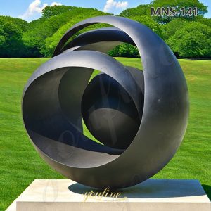 large outdoor black metal sculpture