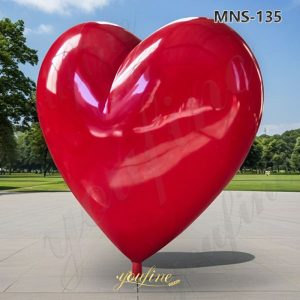 red heart sculpture