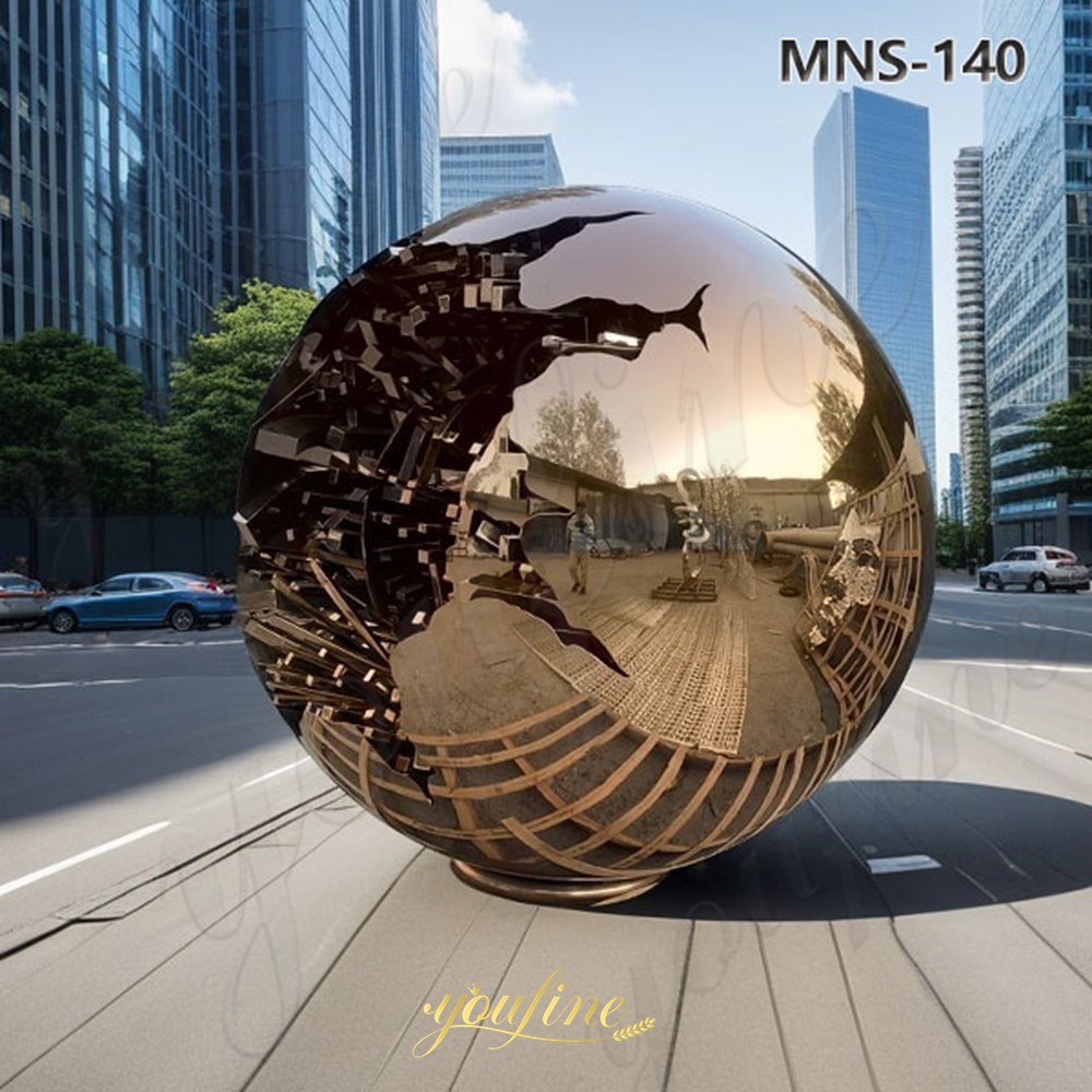 Stainless Steel Sphere within Sphere Sculpture
