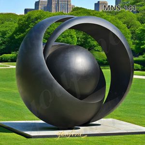outdoor black metal sculpture