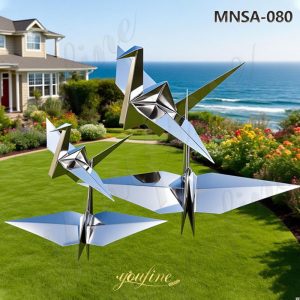 paper crane sculptures
