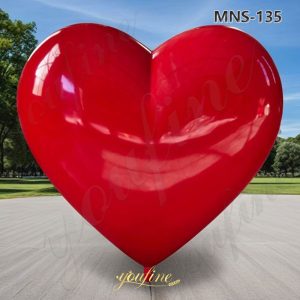 red heart sculpture