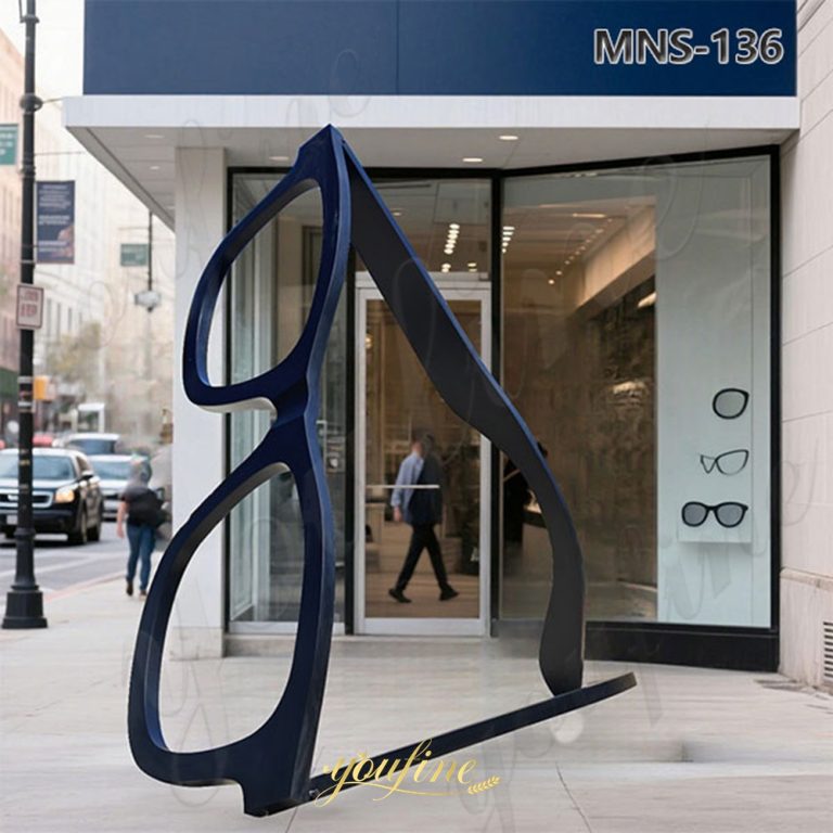 stainless steel glasses sculpture