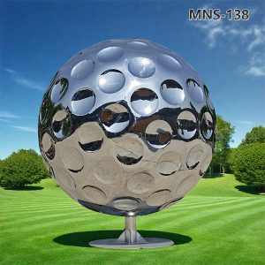 stainless steel golf ball sculpture