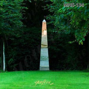 stainless steel obelisk sculpture
