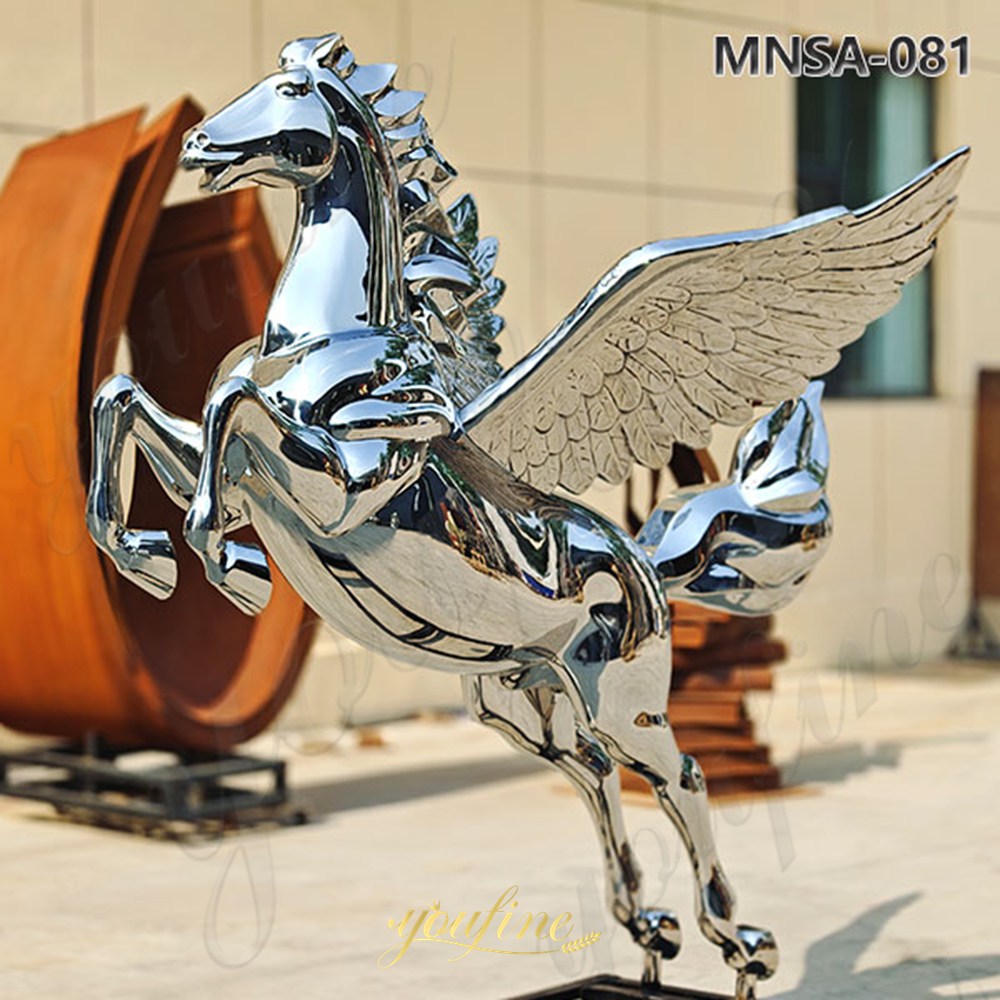 stainless steel pegasus statue