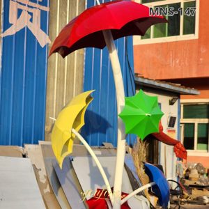 colorful umbrella sculpture