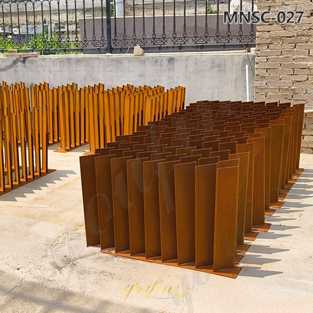 corten steel fence panel