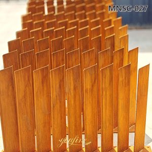 finished corten steel fence panels