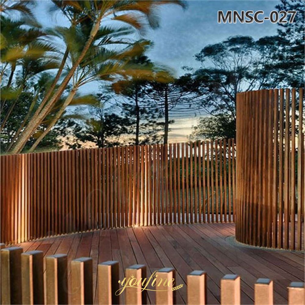large corten steel fence panels