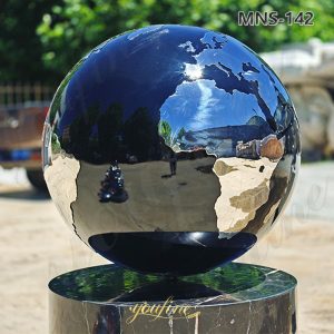 large stainless steel earth sculpture