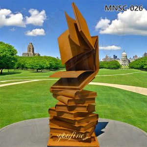 metal book sculpture