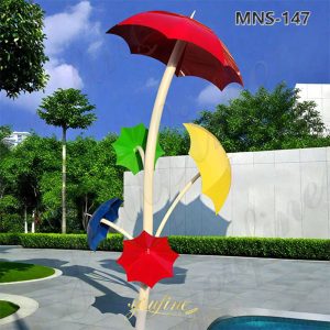 metal umbrella sculpture