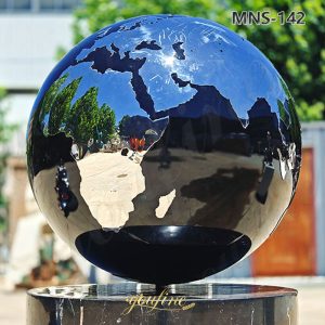 stainless steel earth sculpture