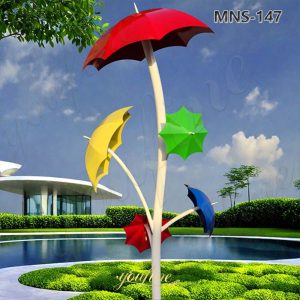 stainless steel umbrella sculpture