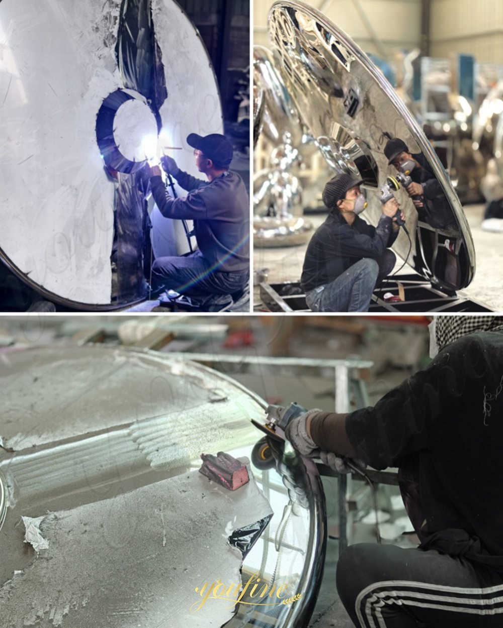 UFO sculpture production process
