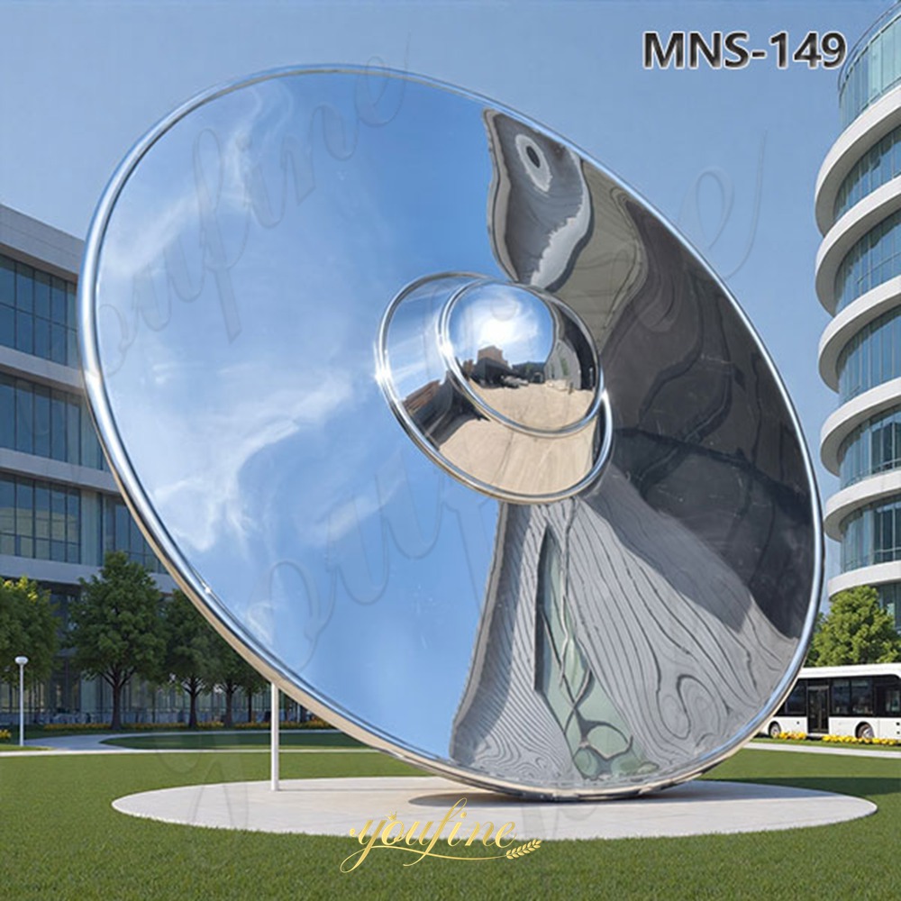 Large Modern Stainless Steel UFO Sculpture
