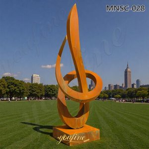 corten steel yard art sculpture