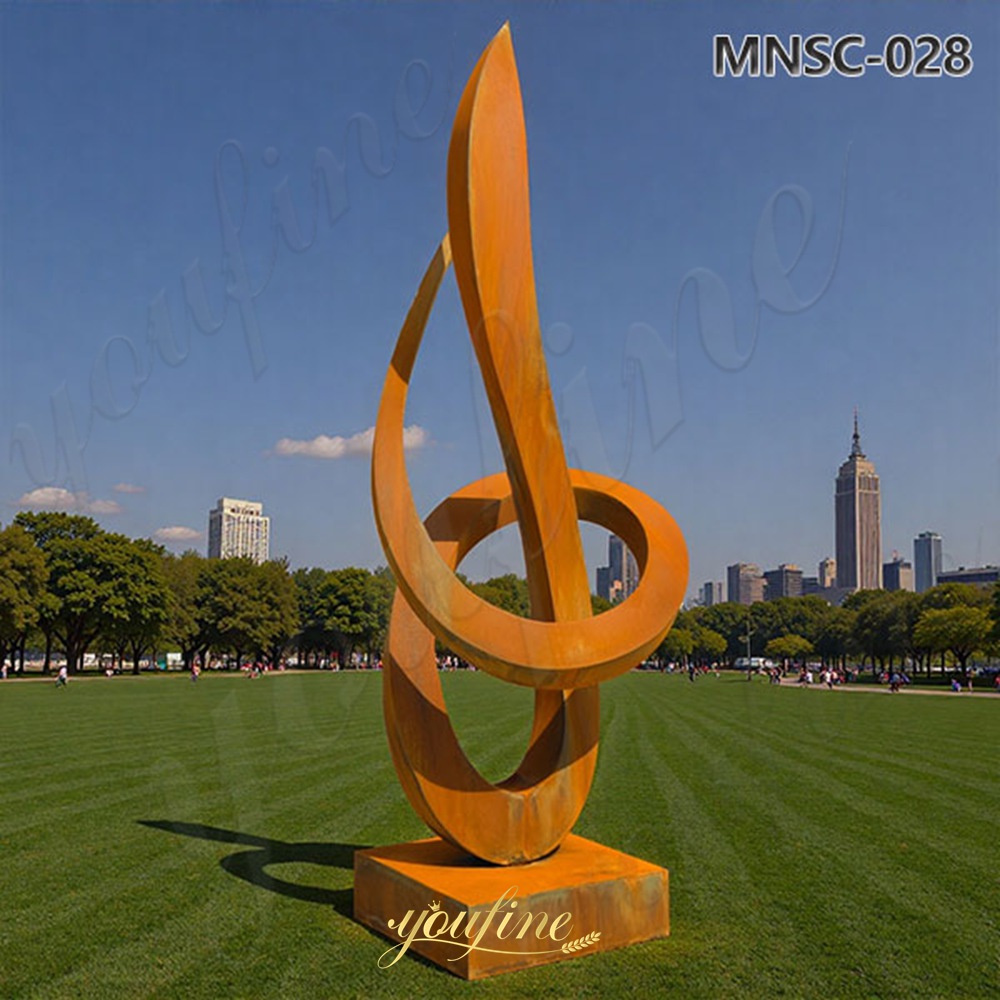 corten steel yard art sculpture