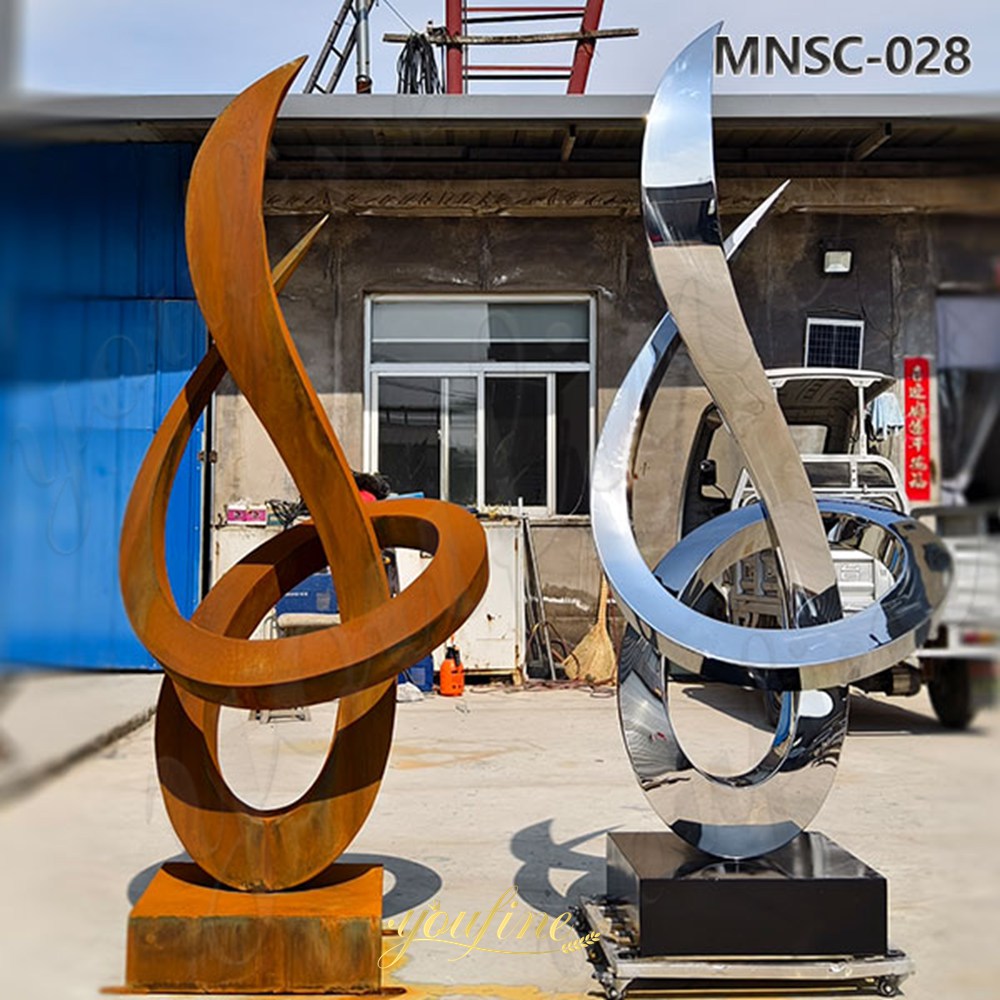 corten steel yard art sculptures