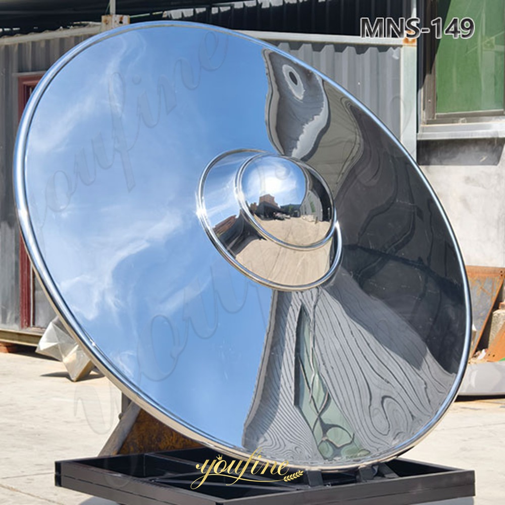 large metal UFO sculpture