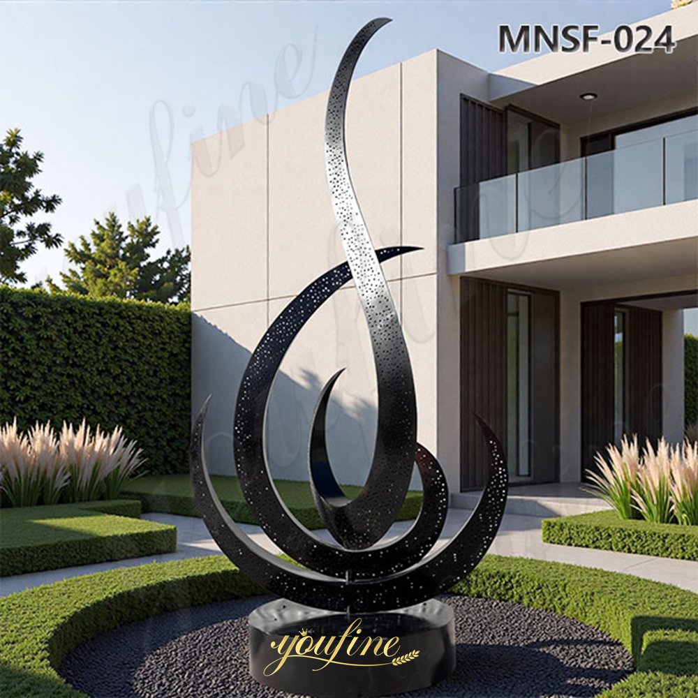 metal abstract water fountain