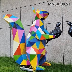 metal squirrel sculpture