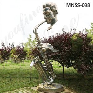 saxophone player sculpture
