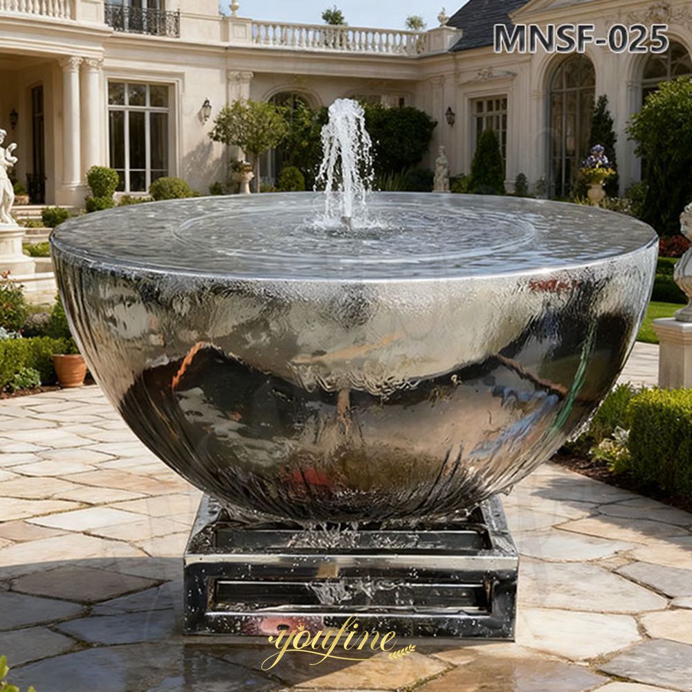 Stainless Steel Large Bowl Water Fountain