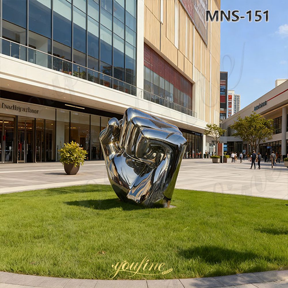 steel fist sculpture