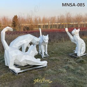 large metal cat sculpture
