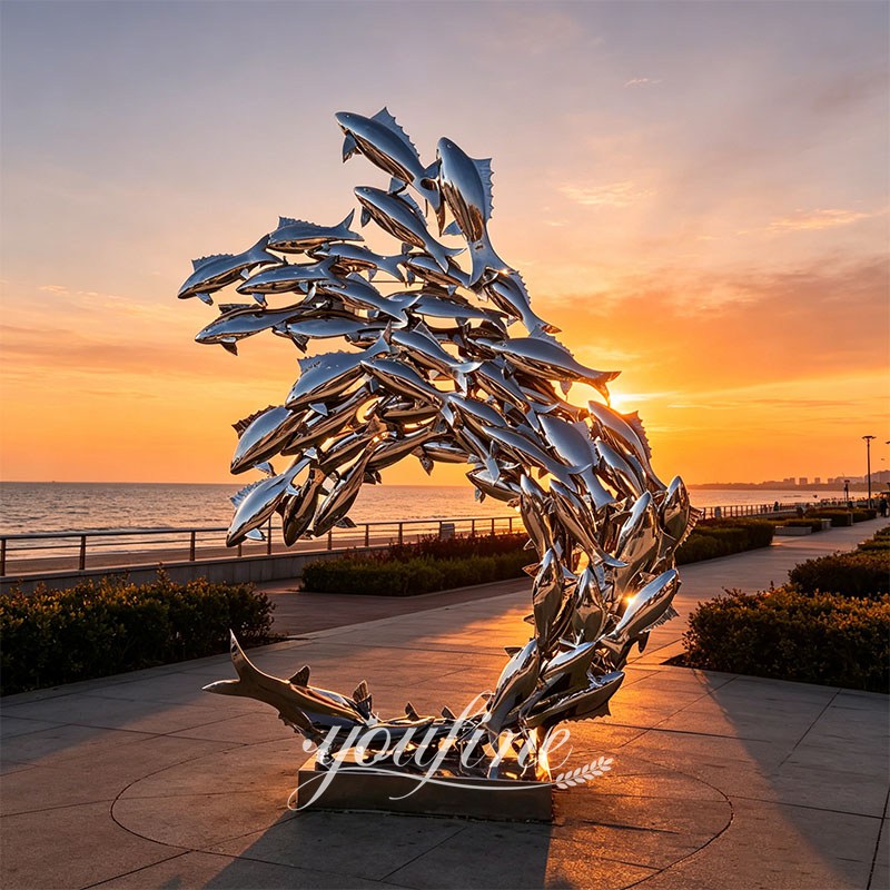 316 stainless steel fish sculpture