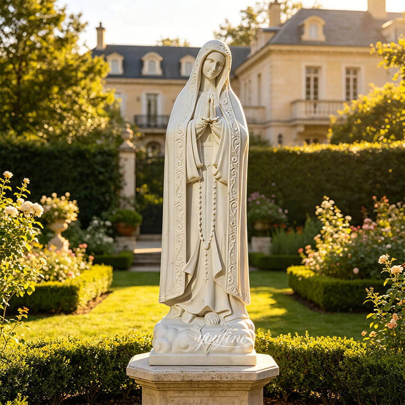 White marble our lady of Fatima