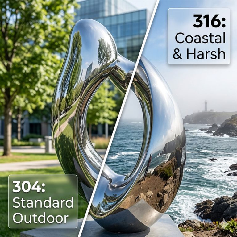 304 vs 316 Stainless Steel for Outdoor Sculptures: Do You Really Need 316?