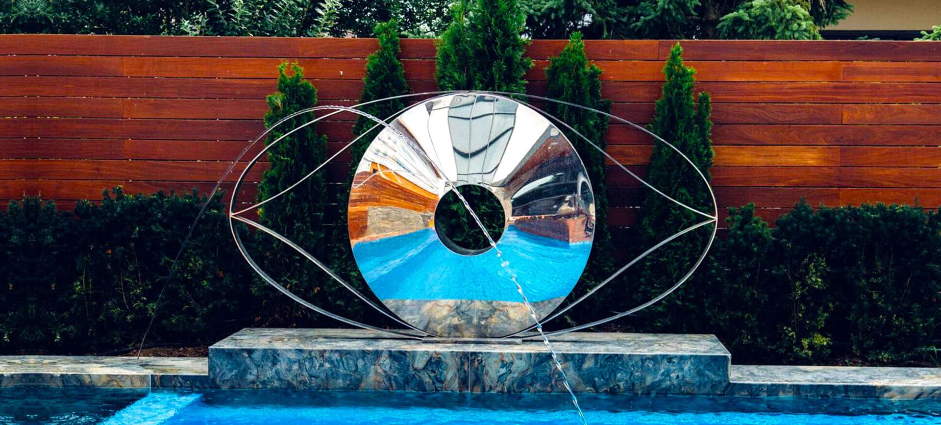 modern stainless steel sculpture
