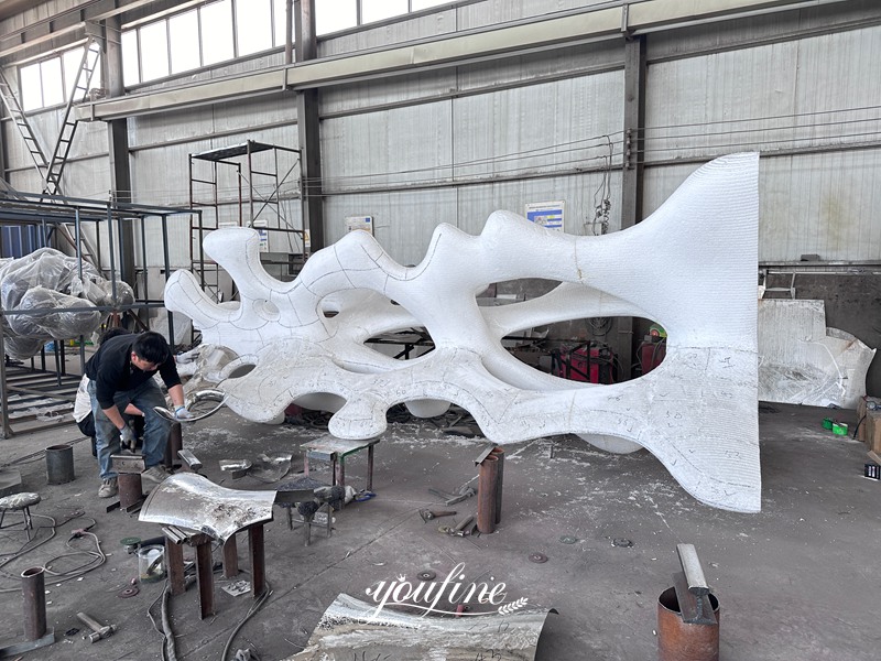 plaster model stainless steel sculpture