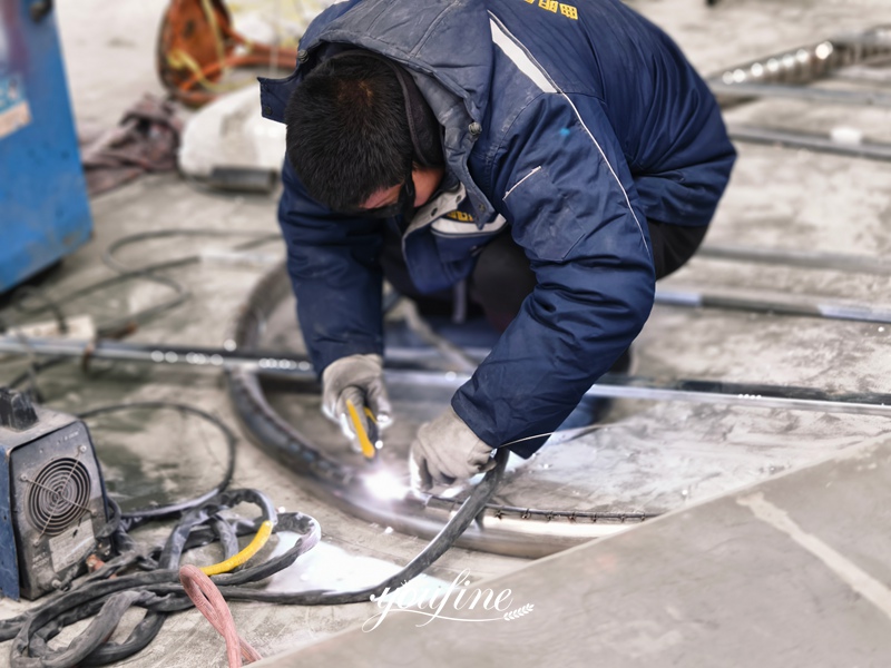 spot welding tacking sculpture