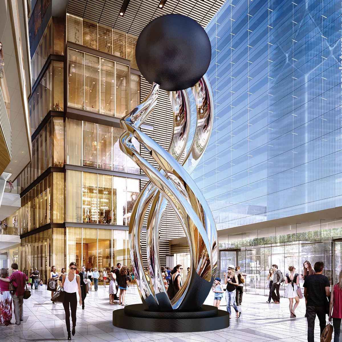 Custom sculpture for a commercial development