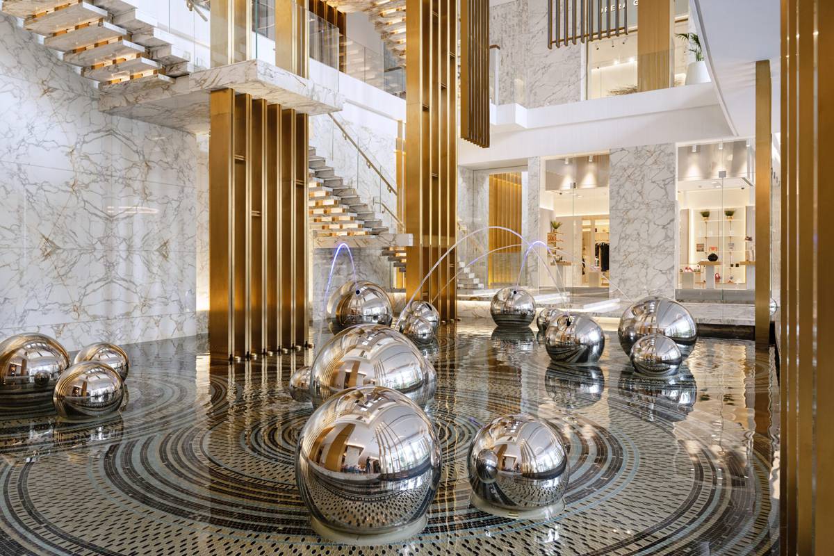 Custom sculpture for a hotel setting
